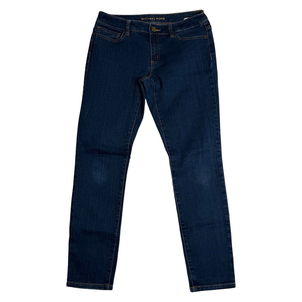 Michael Kors Skinny Dark Wash Stretch Denim Jeans Blue‎ Womens Size 4